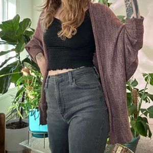 Free People Mauve Dolman Cardigan